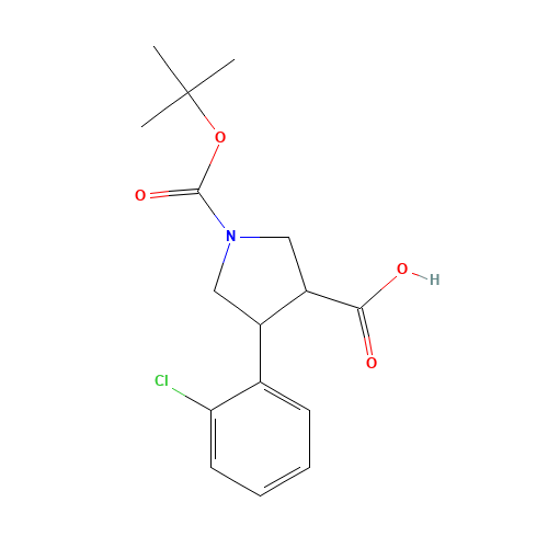 1-[(TERT-BUTYL)OXYCARBONYL]-4-(2-CHLOROPHENYL)PYRROLINE-3-CARBOXYLIC ACID (CAS: 939757-93-4) - Related Chemical Product