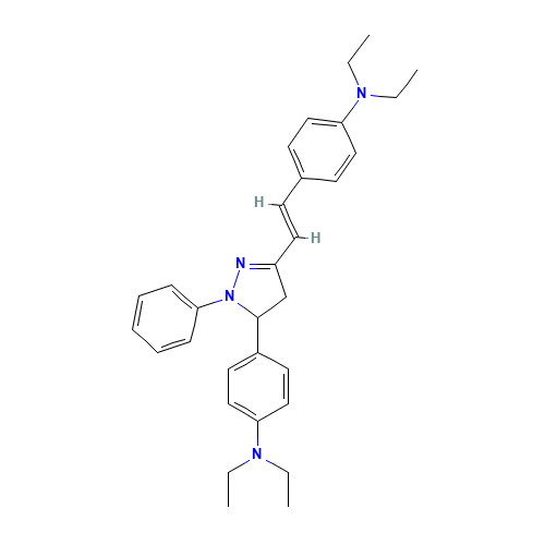 4-[2-[5-[4-(Diethylamino)phenyl]-4,5-dihydro-1-phenyl-1H-pyrazol-3-yl]vinyl]-N,N-diethylaniline (CAS: 57609-72-0) - Related Chemical Product