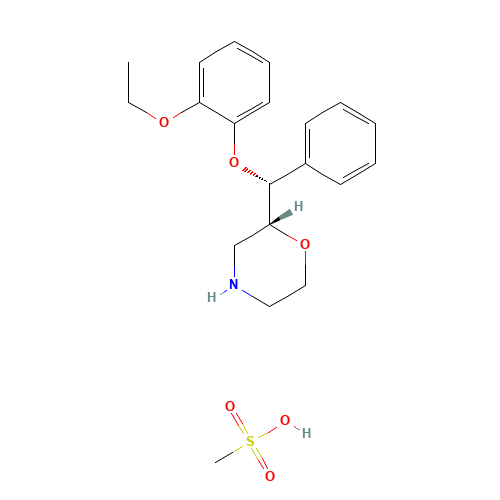 Reboxetine mesylate (CAS: 98769-84-7) - Chemical Structure and Molecular Formula 