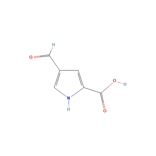 4-Formyl-1H-pyrrole-2-carboxylic acid (CAS: 7126-53-6) - Chemical Structure and Molecular Formula 