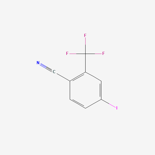 4-IODO-2-(TRIFLUOROMETHYL)BENZONITRILE (CAS: 101066-87-9) - Chemical Structure and Molecular Formula 