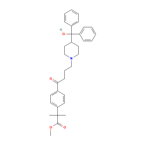 2-[4-[4-[4-(Hydroxydiphenylmethyl)-1-piperidinyl]-1-oxobutyl]phenyl]-2,2-dimethylacetic acid methyl ester (CAS: 154477-55-1) - Related Chemical Product