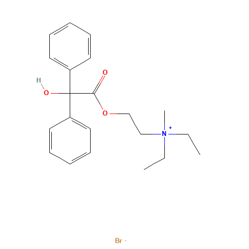 ammonium,diethyl(2-hydroxyethyl)methyl-,bromide,benzilate(ester) (CAS: 3166-62-9) - Related Chemical Product