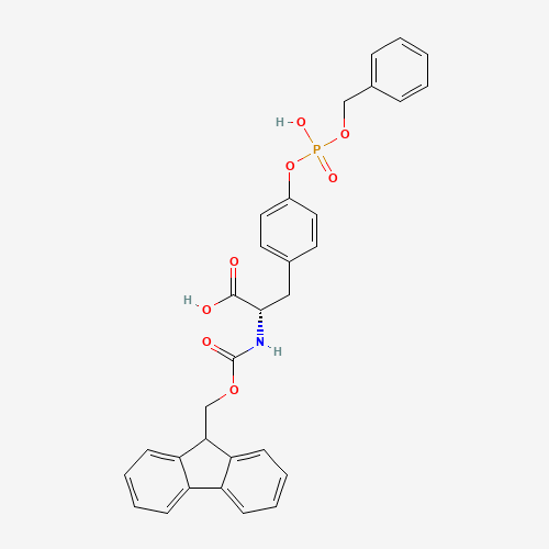 FMOC-TYR(PO(OBZL)OH)-OH (CAS: 191348-16-0) - Chemical Structure and Molecular Formula 