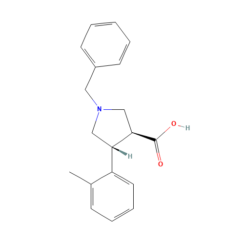 Trans-1-benzyl-4-o-tolylpyrrolidine-3-carboxylic acid (CAS: 1161787-69-4) - Related Chemical Product