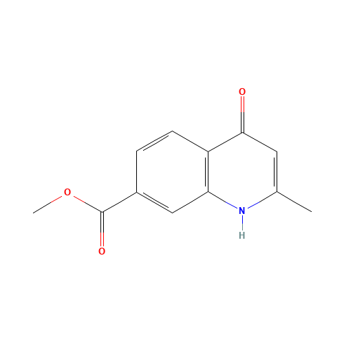 methyl 4-hydroxy-2-methylquinoline-7-carboxylate (CAS: 1150618-19-1) - Chemical Structure and Molecular Formula 