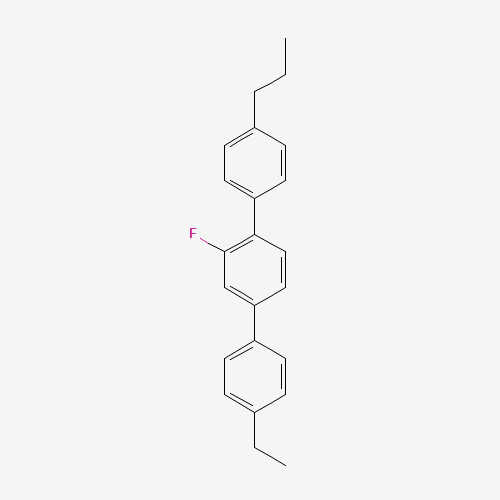 4''-Ethyl-2'-fluoro-4-propyl-1,1':4',1''-terphenyl (CAS: 95759-44-7) - Chemical Structure and Molecular Formula 