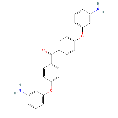 4,4-BIS(3-AMINOPHENOXY)BENZOPHENONE(3BABP) (CAS: 63948-92-5) - Chemical Structure and Molecular Formula 