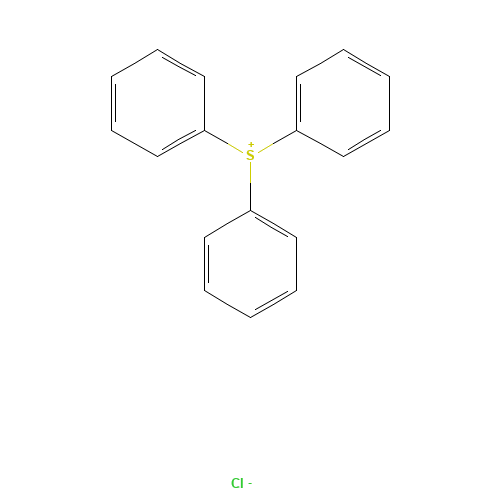 Triphenylsulfonium chloride (CAS: 4270-70-6) - Chemical Structure and Molecular Formula 
