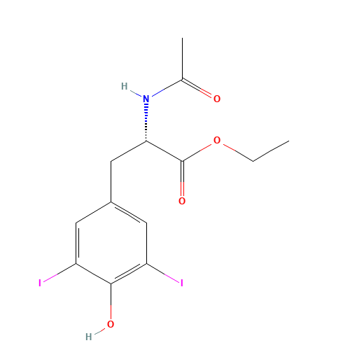 N-Acetyl-3,5-diiodo-L-tyrosine ethyl ester (CAS: 21959-36-4) - Related Chemical Product