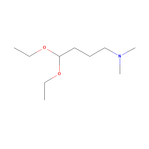 4,4-Diethoxy-N,N-dimethyl-1-butanamine (CAS: 1116-77-4) - Chemical Structure and Molecular Formula 