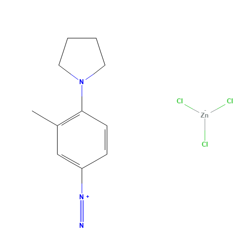 3-Methyl-4-(1-pyrrolidinyl)benzenediazonium trichlorozincate (CAS: 52572-38-0) - Related Chemical Product