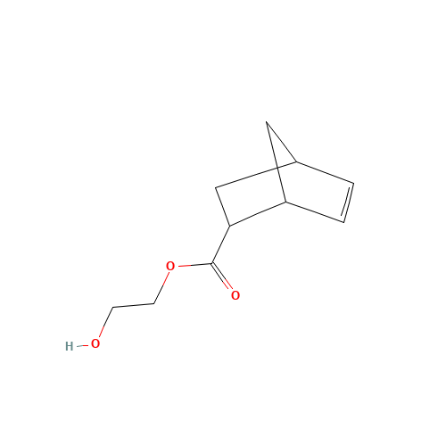 2-Hydroxyethyl 5-norbornene-2-carboxylate (CAS: 37503-42-7) - Chemical Structure and Molecular Formula 