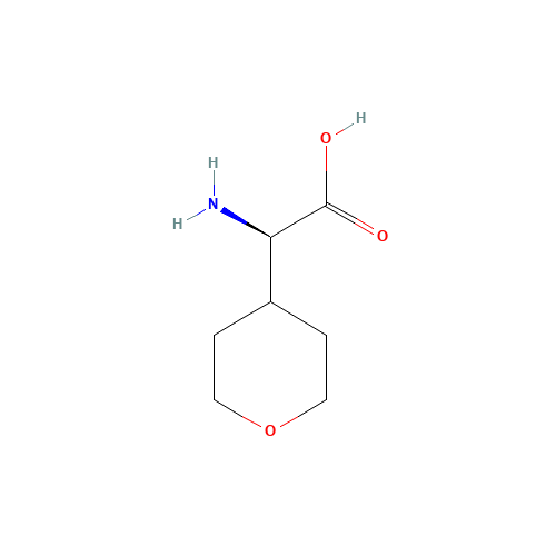 D-4'-TETRAHYDROPYRANYLGLYCINE (CAS: 475649-32-2) - Chemical Structure and Molecular Formula 
