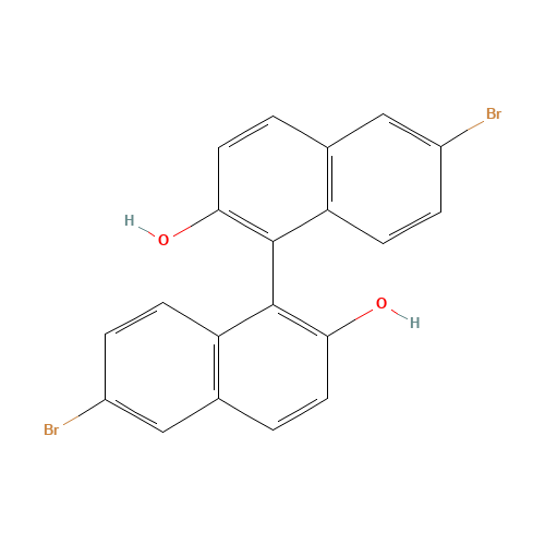 (S)-(-)-6,6'-Dibromo-1,1'-bi-2-naphthol (CAS: 80655-81-8) - Chemical Structure and Molecular Formula 