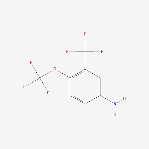 5-AMINO-2-(TRIFLUOROMETHOXY)BENZOTRIFLUORIDE (CAS: 104678-68-4) - Chemical Structure and Molecular Formula 