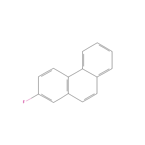 2-FLUOROPHENANTHRENE (CAS: 523-41-1) - Chemical Structure and Molecular Formula 