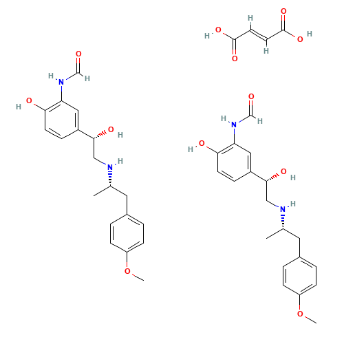 Formoterol fumarate (CAS: 43229-80-7) - Chemical Structure and Molecular Formula 
