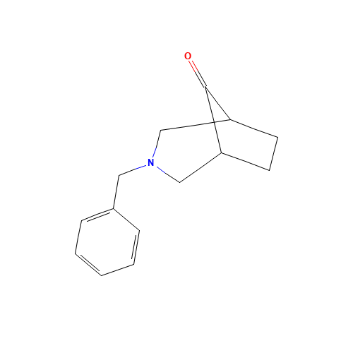 3-BENZYL-3-AZABICYCLO[3.2.1]OCTAN-8-ONE (CAS: 83507-33-9) - Chemical Structure and Molecular Formula 