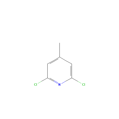 2,6-Dichloro-4-picoline (CAS: 39621-00-6) - Chemical Structure and Molecular Formula 
