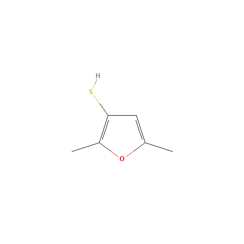 2,5-Dimethylfuran-3-thiol (CAS: 55764-23-3) - Chemical Structure and Molecular Formula 