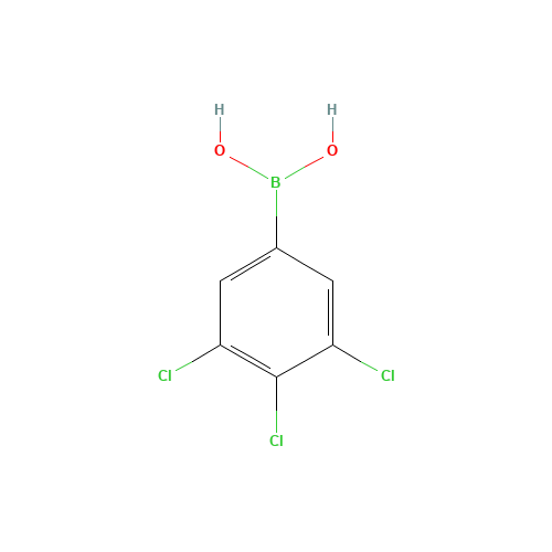 (3,4,5-Trichlorophenyl)boronic acid (CAS: 862248-93-9) - Chemical Structure and Molecular Formula 