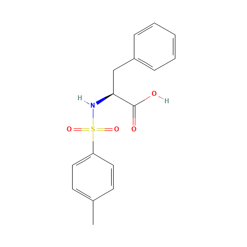 N-(P-TOLUENESULFONYL)-L-PHENYLALANINE (CAS: 13505-32-3) - Chemical Structure and Molecular Formula 