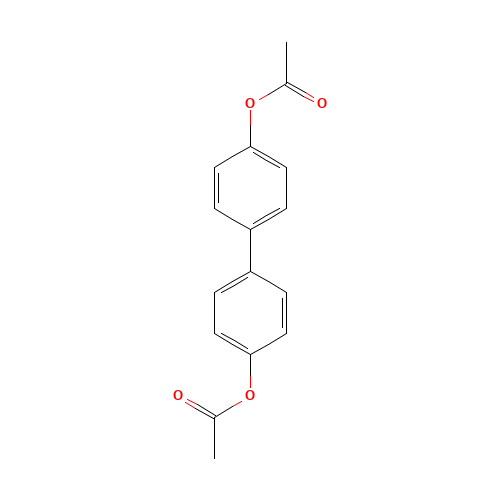 4,4'-DIACETOXYBIPHENYL (CAS: 32604-29-8) - Chemical Structure and Molecular Formula 
