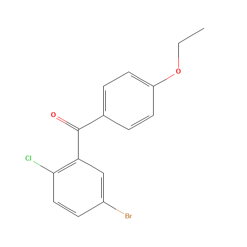 (5-bromo-2-chlorophenyl)(4-ethoxyphenyl)methanone (CAS: 461432-22-4) - Chemical Structure and Molecular Formula 