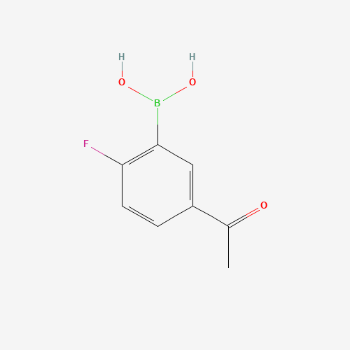 5-ACETYL-2-FLUOROPHENYLBORONIC ACID (CAS: 870777-29-0) - Chemical Structure and Molecular Formula 