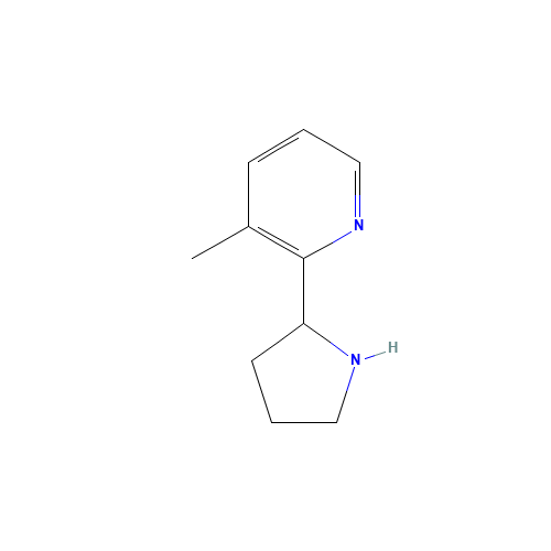 3-methyl-2-(pyrrolidin-2-yl)pyridine (CAS: 23894-37-3) - Chemical Structure and Molecular Formula 