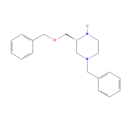 (R)-N4-Benzyl-2-(benzyloxymethyl)piperazine (CAS: 255723-98-9) - Chemical Structure and Molecular Formula 