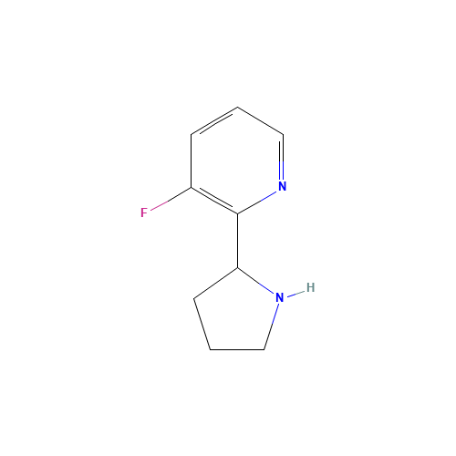 3-fluoro-2-(pyrrolidin-2-yl)pyridine (CAS: 1150617-84-7) - Chemical Structure and Molecular Formula 