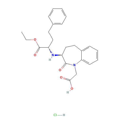 Benazepril hydrochloride (CAS: 86541-74-4) - Chemical Structure and Molecular Formula 