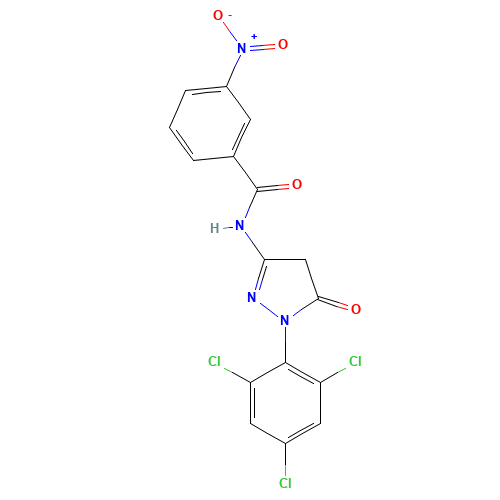 1-(2',4',6'-Trichlorophenyl)-3-(3-nitrobenzamido)-5-pyrazolone (CAS: 63134-25-8) - Related Chemical Product