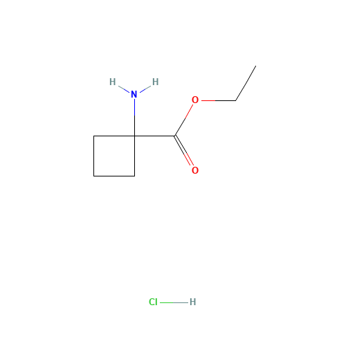 ETHYL 1-AMINO-1-CYCLOBUTANECARBOXYLATE & (CAS: 145143-60-8) - Chemical Structure and Molecular Formula 