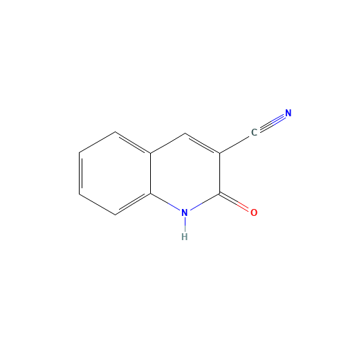 2-OXO-1,2-DIHYDRO-3-QUINOLINECARBONITRILE (CAS: 36926-82-6) - Chemical Structure and Molecular Formula 