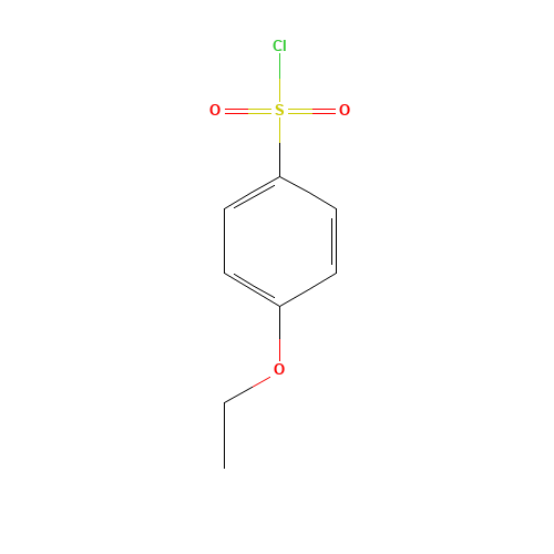 4-ETHOXY-BENZENESULFONYL CHLORIDE (CAS: 1132-17-8) - Chemical Structure and Molecular Formula 