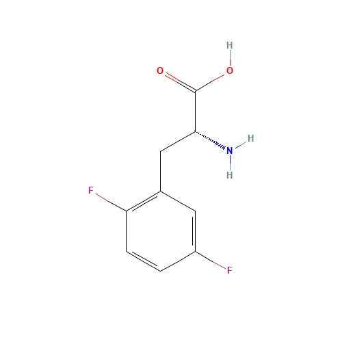 2,5-Difluoro-D-phenylalanine (CAS: 266360-61-6) - Chemical Structure and Molecular Formula 
