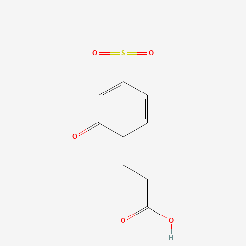 3-(4-METHANESULFONYLOXOPHENYL)-PROPANOIC ACID (CAS: 539814-13-6) - Chemical Structure and Molecular Formula 