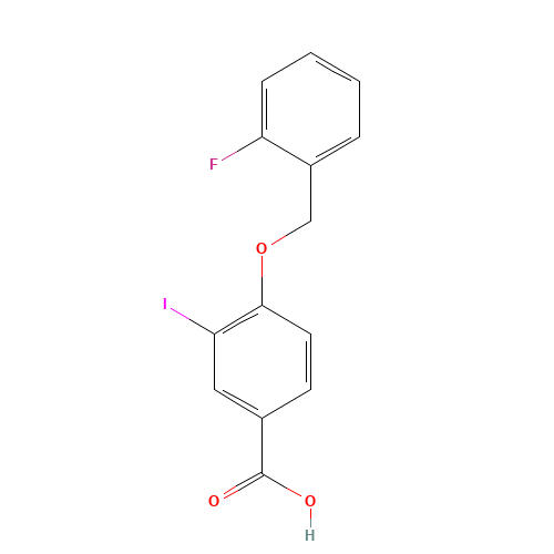 4-(2-fluorobenzyloxy)-3-iodobenzoic acid (CAS: 1131614-94-2) - Related Chemical Product