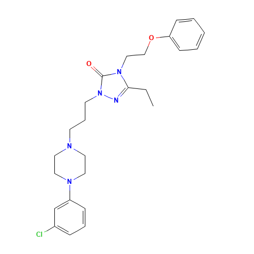 Nefazodone (CAS: 83366-66-9) - Chemical Structure and Molecular Formula 