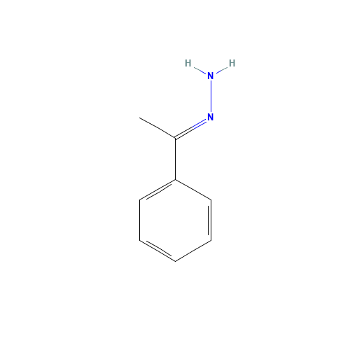 1-phenylethan-1-one hydrazone (CAS: 13466-30-3) - Chemical Structure and Molecular Formula 