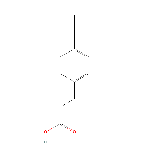 3-(4-TERT-BUTYL-PHENYL)-PROPIONIC ACID (CAS: 1208-64-6) - Chemical Structure and Molecular Formula 