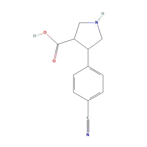 (3R,4S)-4-(4-cyanophenyl)pyrrolidine-3-carboxylic acid (CAS: 1049978-77-9) - Related Chemical Product