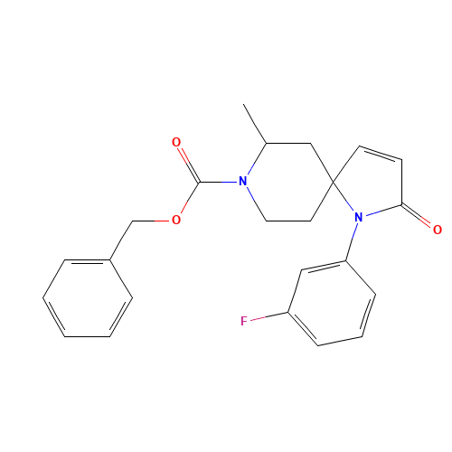 benzyl 1-(3-fluorophenyl)-7-methyl-2-oxo-1,8-diazaspiro[4.5]dec-3-ene-8-carboxylate (CAS: 1184913-34-5) - Related Chemical Product