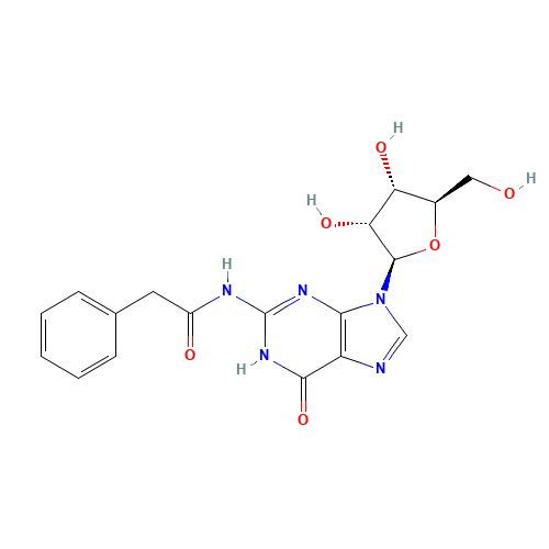N2-Phenylacetyl guanosine (CAS: 132628-16-1) - Chemical Structure and Molecular Formula 