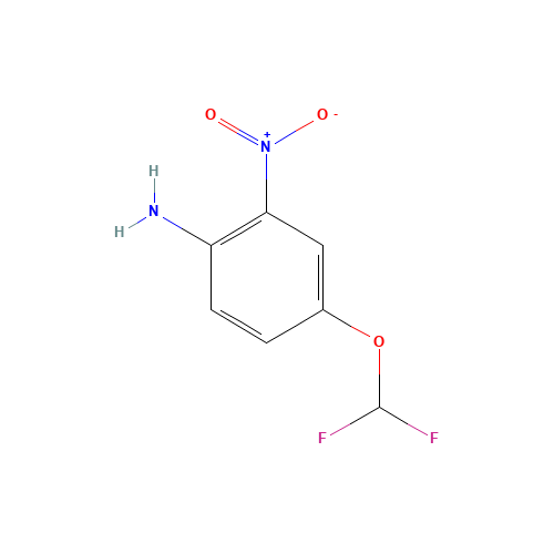 4-Difluoromethoxy-2-nitrophenylamine (CAS: 97963-76-3) - Chemical Structure and Molecular Formula 
