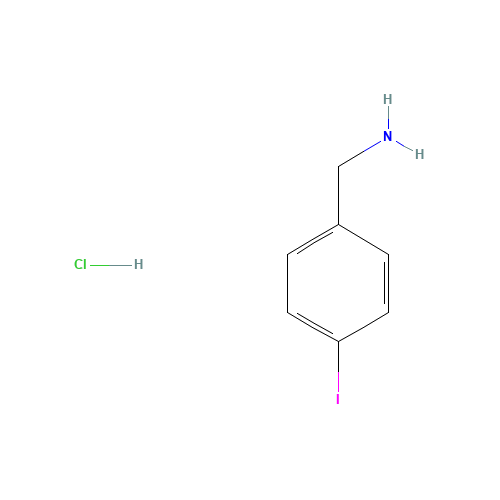 4-Iodobenzylamine hydrochloride (CAS: 59528-27-7) - Chemical Structure and Molecular Formula 
