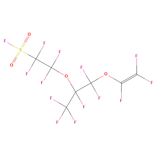 Perfluoro(4-methyl-3,6-dioxaoct-7-ene)sulfonyl fluoride (CAS: 16090-14-5) - Chemical Structure and Molecular Formula 